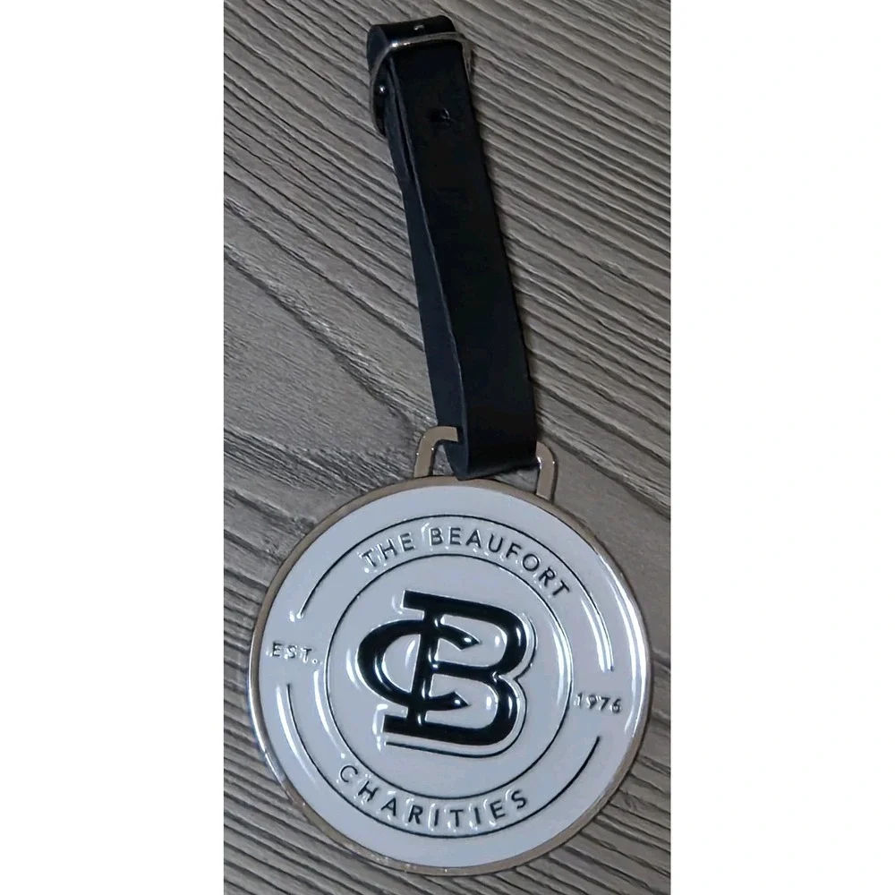 Beaufort Charities Metal Luggage Tag Keychain 3' New